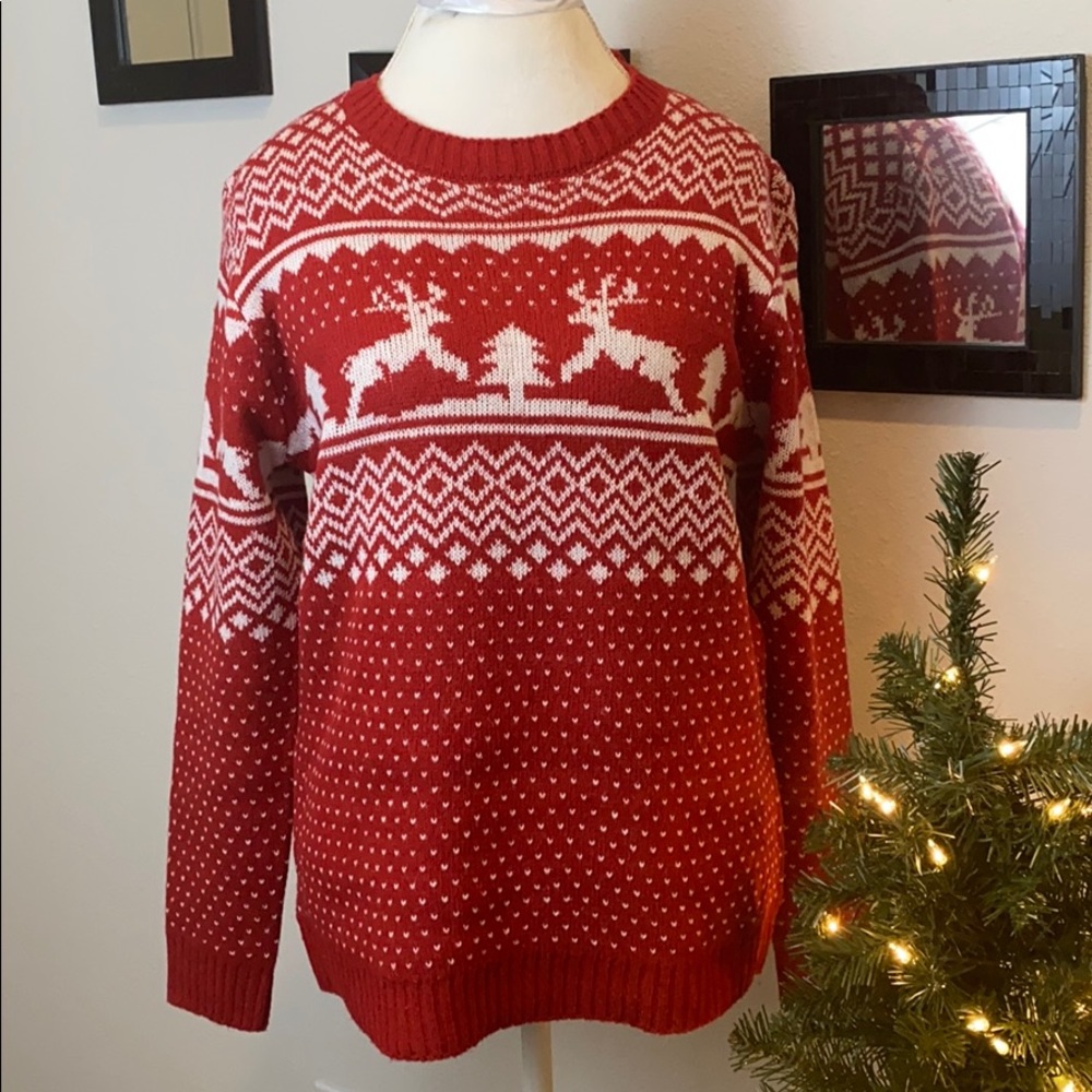 •holiday reindeer sweater•